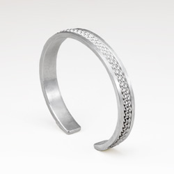 Medium Inset Weave Cuff Bracelet by Tamberlaine - sterling silver
