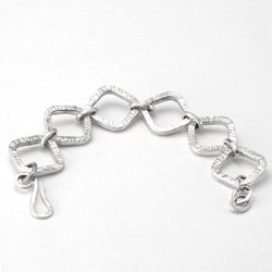 Cross Forged Link Bracelet by Tamberlaine - sterling silver
