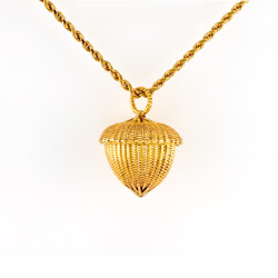 Acorn Necklace - 18k & 22k yellow gold