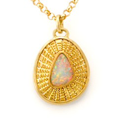 Opal Necklace - 18k & 22k yellow gold